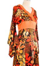 Floral Kimono Sleeve Dress Dress arcadeshops.com
