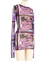1990's Jean Paul Gaultier Floral Mesh Mini Dress Dress arcadeshops.com