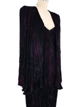 1995 Patricia Lester Plisse Pleated Gown Ensemble Suit arcadeshops.com