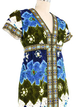 Abstract Floral Printed Maxi Dress Dress arcadeshops.com