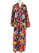 Abstract Printed Corduroy Duster Jacket arcadeshops.com