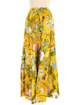 Tiered Floral Print Maxi Skirt Bottom arcadeshops.com