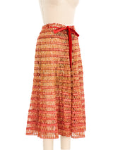 Open Weave Raffia Circle Skirt Bottom arcadeshops.com