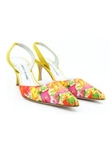 Manolo Blahnik Floral Kitten Heels, 38 Accessory arcadeshops.com