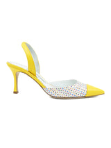 Manolo Blahnik Polka Dot Snakeskin Kitten Heels, 38 Accessory arcadeshops.com