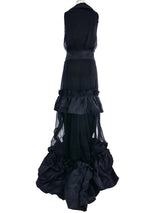 Carolina Herrera Ruffled Silk Chiffon Gown With Train Dress arcadeshops.com