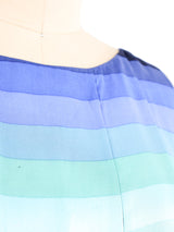 Laura Biagiotti Ombre Silk Charmeuse Pleated Dress Dress arcadeshops.com