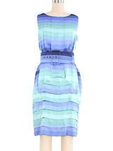 Laura Biagiotti Ombre Silk Charmeuse Pleated Dress Dress arcadeshops.com