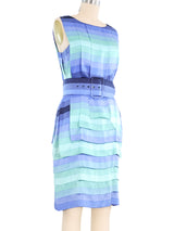 Laura Biagiotti Ombre Silk Charmeuse Pleated Dress Dress arcadeshops.com