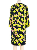 Tzaims Luksus Neon Floral Motif Shift Dress Dress arcadeshops.com