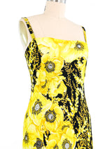 Gianni Versace Floral Jersey Mini Dress Dress arcadeshops.com