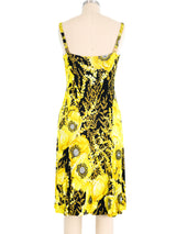 Gianni Versace Floral Jersey Mini Dress Dress arcadeshops.com