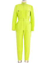 Escada Chartreuse Jumpsuit Jumpsuit arcadeshops.com