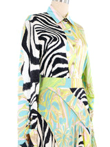 Roberto Cavalli Mixed Print Skirt Ensemble Suit arcadeshops.com