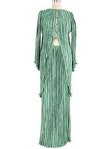 Mary McFadden Sage Green Tunic Ensemble Suit arcadeshops.com