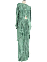 Mary McFadden Sage Green Tunic Ensemble Suit arcadeshops.com