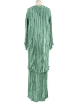 Mary McFadden Sage Green Tunic Ensemble Suit arcadeshops.com