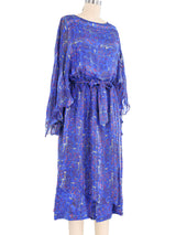 Cherry Blossom Printed Silk Chiffon Dress Dress arcadeshops.com