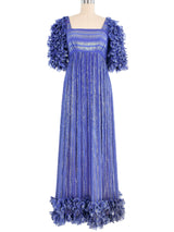 Alfred Bosand Metallic Chiffon Gown Dress arcadeshops.com