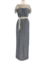 Paco Rabanne Chainmail Accented Knit Maxi Dress Dress arcadeshops.com