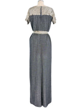 Paco Rabanne Chainmail Accented Knit Maxi Dress Dress arcadeshops.com