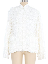 Comme des Garcons White Ruffle Jacket Jacket arcadeshops.com