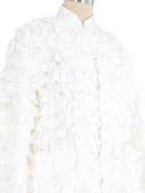 Comme des Garcons White Ruffle Jacket Jacket arcadeshops.com