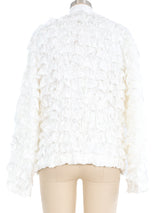 Comme des Garcons White Ruffle Jacket Jacket arcadeshops.com