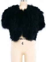 Sonia Rykiel Black Marabou Feather Jacket Jacket arcadeshops.com