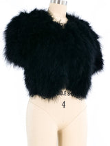 Sonia Rykiel Black Marabou Feather Jacket Jacket arcadeshops.com