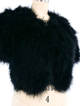 Sonia Rykiel Black Marabou Feather Jacket Jacket arcadeshops.com