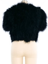 Sonia Rykiel Black Marabou Feather Jacket Jacket arcadeshops.com