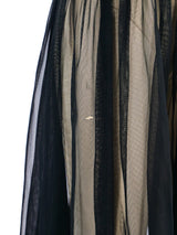 Colorblock Chevron Net Gown Dress arcadeshops.com