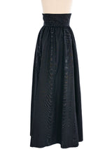 Black Moire Maxi Skirt Bottom arcadeshops.com