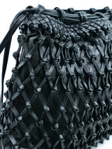 1997 Chanel Woven Leather Drawstring Bag Accessory arcadeshops.com