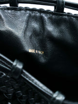 1997 Chanel Woven Leather Drawstring Bag Accessory arcadeshops.com