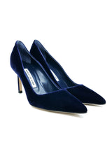 Manolo Blahnik Midnight Velvet Pumps, 37.5 Accessory arcadeshops.com
