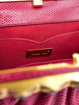 Judith Leiber Rose Lizard Convertible Clutch Accessory arcadeshops.com