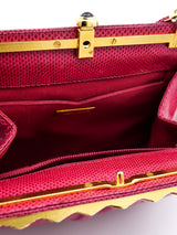 Judith Leiber Rose Lizard Convertible Clutch Accessory arcadeshops.com