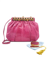 Judith Leiber Rose Lizard Convertible Clutch Accessory arcadeshops.com