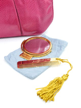 Judith Leiber Rose Lizard Convertible Clutch Accessory arcadeshops.com