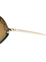 Christian Dior Gold Framed Shield Sunglasses Accessory arcadeshops.com