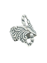 Mexican Sterling Cactus Flower Clamp Bracelet Jewelry arcadeshops.com