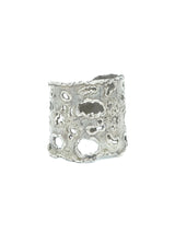 Wide Brutalist Sterling Cuff Jewelry arcadeshops.com