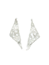 Brutalist Sterling Silver Cutout Earrings Jewelry arcadeshops.com