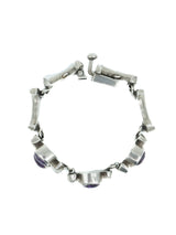Margot de Taxco Sterling Silver and Amethyst Link Bracelet Jewelry arcadeshops.com