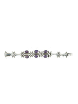 Margot de Taxco Sterling Silver and Amethyst Link Bracelet Jewelry arcadeshops.com