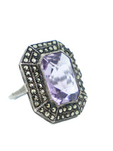 Art Deco Amethyst Cocktail Ring Jewelry arcadeshops.com