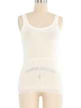 Jean Paul Gaultier Mesh Tank Top Top arcadeshops.com