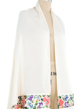 John Galliano Embroidered Fringed Shawl Accessory arcadeshops.com